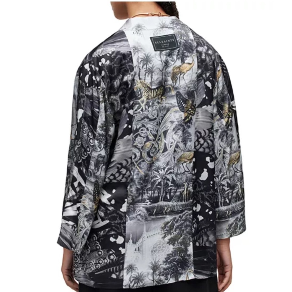 AllSaints Casi Gene Printed Kimono - Sz. UK 16/US 12 - Picture 2 of 16